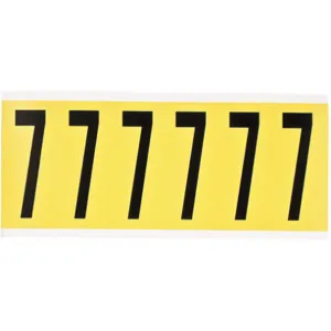 BRADY 3450-7 Number Label 7 1-1/2 Inch Width x 3-1/2 Inch Height | AH2CAG 24UZ43