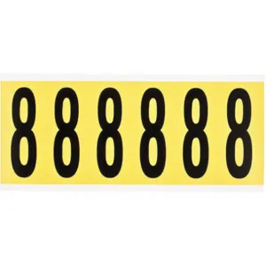 BRADY 3450-8 Number Label 8 1-1/2 Inch Width x 3-1/2 Inch Height | AH2CAH 24UZ44