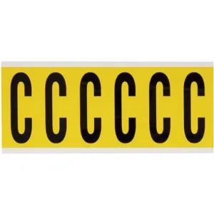 BRADY 3450-C Letter Label C 1-1/2 Inch Width x 3-1/2 Inch Height | AH2CAM 24UZ48