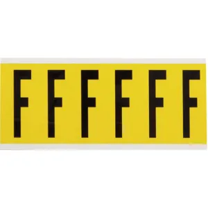 BRADY 3450-F Letter Label F 1-1/2 Inch Width x 3-1/2 Inch Height | AH2CAQ 24UZ51