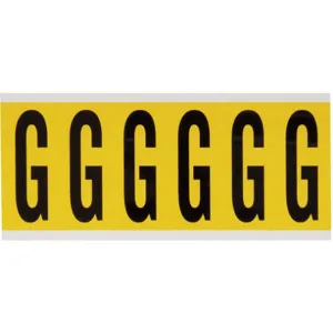 BRADY 3450-G Letter Label G 1-1/2 Inch Width x 3-1/2 Inch Height | AH2CAR 24UZ52