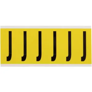 BRADY 3450-J Letter Label J 1-1/2 Inch Width x 3-1/2 Inch Height | AH2CAV 24UZ55