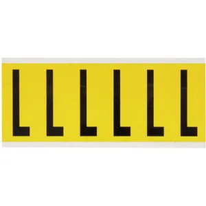 BRADY 3450-L Letter Label L 1-1/2 Inch Width x 3-1/2 Inch Height | AH2CAX 24UZ57