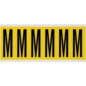 BRADY 3450-M Letter Label M 1-1/2 Inch Width x 3-1/2 Inch Height | AH2CAY 24UZ58