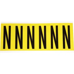 BRADY 3450-N Letter Label N 1-1/2 Inch Width x 3-1/2 Inch Height | AH2CAZ 24UZ59