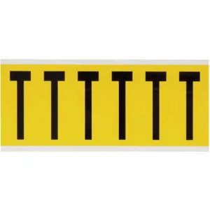 BRADY 3450-T Letter Label T 1-1/2 Inch Width x 3-1/2 Inch Height | AH2CBF 24UZ65