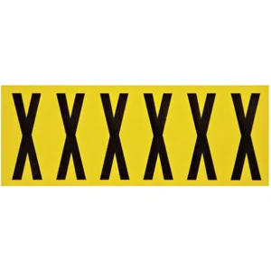 BRADY 3450-X Letter Label x 1-1/2 Inch Width x 3-1/2 Inch Height | AH2CBK 24UZ69