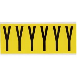 BRADY 3450-Y Letter Label Y 1-1/2 Inch Width x 3-1/2 Inch Height | AH2CBL 24UZ70