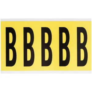 BRADY 3460-B Letter Label B 5 Inch Height x 1-3/4 Inch Width Vinyl | AH3JRG 32MG25