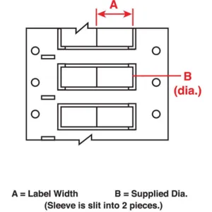 BRADY 3FR-750-2-WT-2 Wire Marking Sleeves 1 Inch Width 1.07 Inch Length | AH3CUG 31DY08