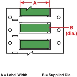 BRADY 3PS-094-2-GR Wire Marking Sleeves 2 Inch Width 0.182 Inch Length | AH3CUZ 31DY24