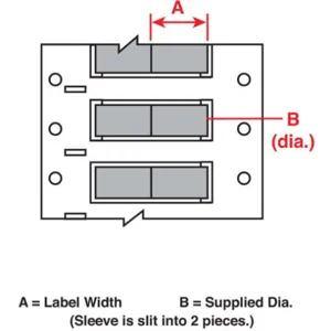 BRADY PS-125-150-GY-2 Wire Marking Sleeves 0.75 Inch Width 0.235 Inch Length | AH3DFU 31EA74