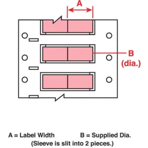 BRADY PS-187-150-PK-2 Wire Marking Sleeves 0.75 Inch Width 0.335 Inch Length | AH3DHD 31EC07