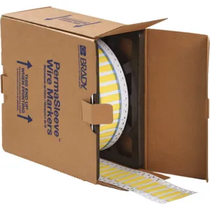 BRADY 3PS-250-2-YL Wire Marking Sleeves Yellow 2 Inch Width | AG9VHA 22MY59