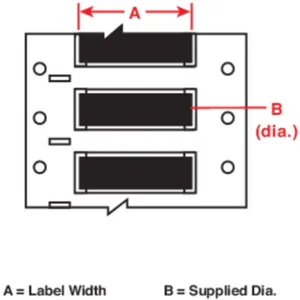 BRADY 3FR-375-2-BK Wire Marking Sleeves 2 Inch Width 0.645 Inch Length | AH3CTA 31DX78