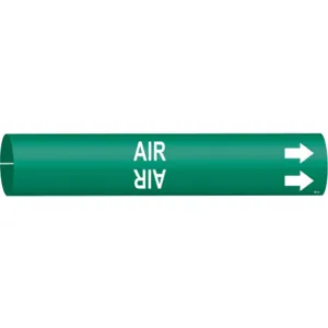 BRADY 4001-D Pipe Marker Air Green 4 To 6 In | AE8ZZY 6GV08