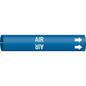 BRADY 4002-A Pipe Marker Air Blue 3/4 To 1-3/8 In | AE9APD 6GZ67