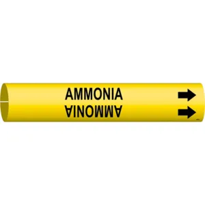 BRADY 4005-B Pipe Marker Ammonia Yellow 1-1/2 To 2-3/8 In | AE3ZEF 5GXG3