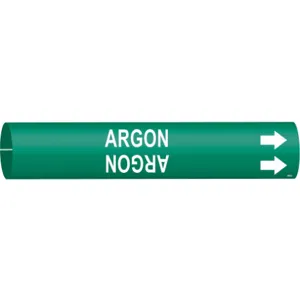 BRADY 4006-A Pipe Marker Argon Green 3/4 To 1-3/8 In | AE3ZEG 5GXG4