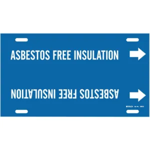 BRADY 4008-G Pipe Marker Asbestos Free Insulation Blu | AE4KKH 5LEJ1