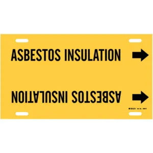 BRADY 4009-H Pipe Marker Asbestos Insulation 10 To 15 In | AE4KKM 5LEJ5