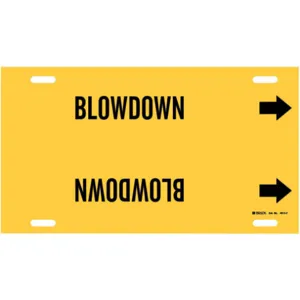 BRADY 4014-F Pipe Marker Blowdown Yellow 6 To 7-7/8 In | AF3UCA 8CYG8