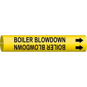 BRADY 4015-B Pipe Marker Boiler Blow Down 1-1/2 To 2-3/8 | AF3TUE 8CWE8