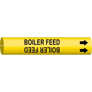 BRADY 4016-A Pipe Marker Boiler Feed Y 3/4 To 1-3/8 In | AF4DAP 8RKC0