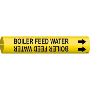 BRADY 4017-C Pipe Marker Boiler Feed Water 2-1/2 To 3-7/8 | AF3TLE 8CU75