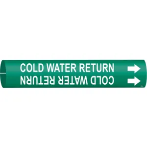 BRADY 4030-C Pipe Marker Cold Water Return 2-1/2 To 3-7/8 | AF4QCX 9F905