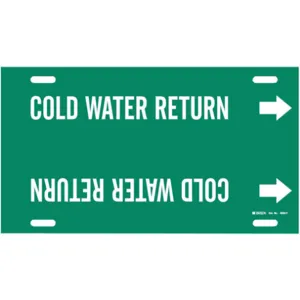 BRADY 4030-G Pipe Marker Cold Water Return 8 To 9-7/8 In | AF3RPW 8CLC8