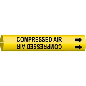 BRADY 4032-B Pipe Marker Compressed Air 1-1/2 To 2-3/8 In | AE8ZGX 6GT30