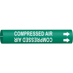 BRADY 4033-C Pipe Marker Compressed Air 2-1/2 To 3-7/8 In | AE8ZHK 6GT69