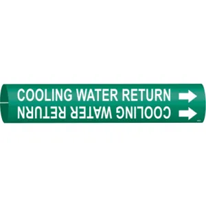 BRADY 4043-D Pipe Marker Cooling Water Return 4 To 6 In | AE3ZUY 5GYN5