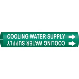 BRADY 4044-C Pipe Marker Cooling Water Supply Green | AE3ZUZ 5GYN6