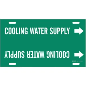 BRADY 4044-H Pipe Marker Cooling Water Supply 10 To 15 In | AE4KNN 5LEU7