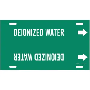 BRADY 4046-F Pipe Marker Deionized Water 6 To 7-7/8 In | AE4KNP 5LEU8