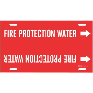 BRADY 4060-G Pipe Marker Fire Protection Water 8 To 9-7/8 | AE4KPP 5LEX3