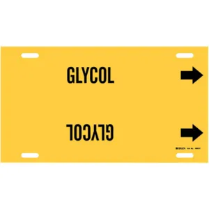 BRADY 4068-H Pipe Marker Glycol Yellow 10 To 15 In | AF3TMM 8CUU1