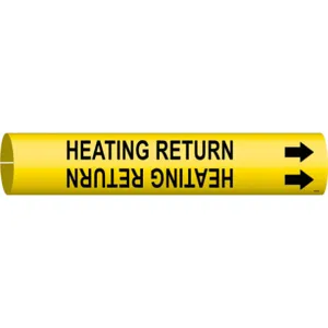 BRADY 4070-A Pipe Marker Heating Return 3/4 To 1-3/8 In | AE3ZGM 5GXP0