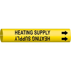 BRADY 4071-C Pipe Marker Heating Supply 2-1/2 To 3-7/8 In | AE3ZVR 5GYR6