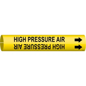 BRADY 4075-C Pipe Marker High Pressure Air 2-1/2 To 3-7/8 | AF4KMM 8ZD18