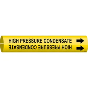 BRADY 4076-A Pipe Marker High Pressure Condensate Yellow | AF3TDQ 8CR71