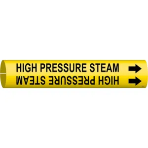 BRADY 4077-A Pipe Marker High Pressure Steam 3/4 To 1-3/8 | AE3ZGY 5GXR0