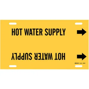 BRADY 4082-G Pipe Marker Hot Water Supply 8 To 9-7/8 In | AE4KTD 5LFA9