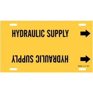 BRADY 4084-H Pipe Marker Hydraulic Supply Y 10 To 15 In | AF3TWB 8CWY6