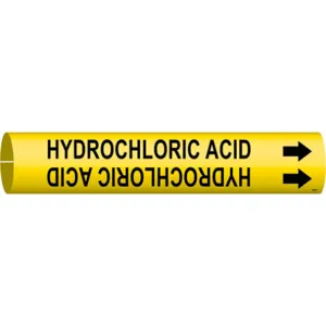 BRADY 4085-C Pipe Marker Hydrochloric Acid 2-1/2 To 3-7/8 | AE4KBX 5LDP4