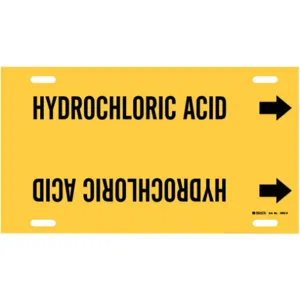 BRADY 4085-G Pipe Marker Hydrochloric Acid 8 To 9-7/8 In | AE4KTK 5LFC5