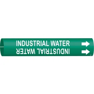 BRADY 4088-A Pipe Marker Industrial Water 3/4 To 1-3/8 In | AE3ZHB 5GXR6