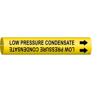 BRADY 4091-A Pipe Marker Low Pressure Condensate Yellow | AE3ZHD 5GXR8